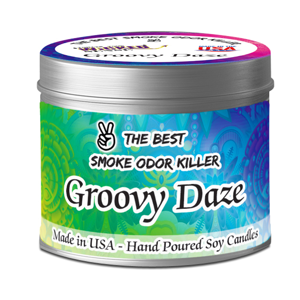 Groovy Daze Smoke Odor Eliminator Candle Wicked Sense USAWicked Sense USA